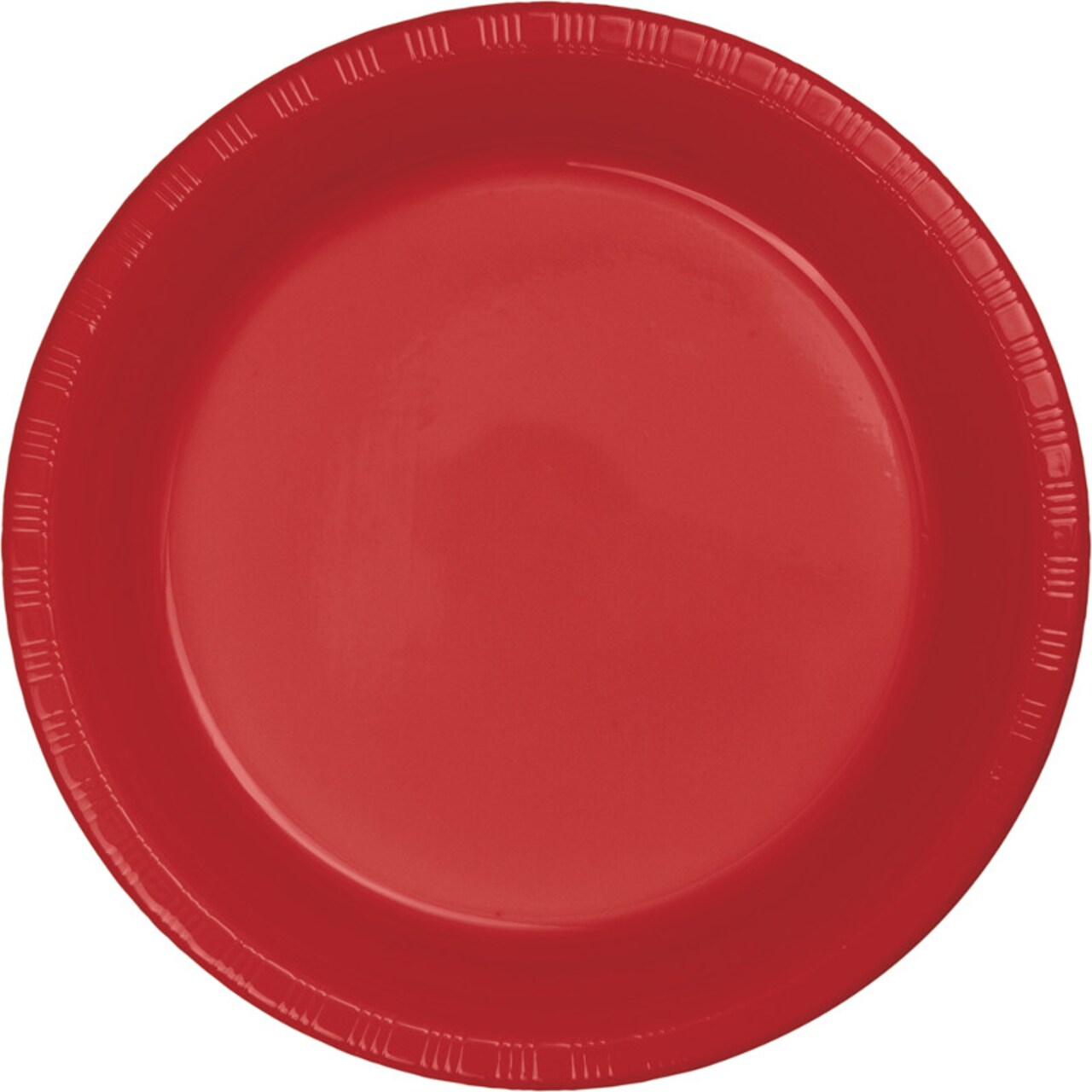 Party Central Club Pack of 240 Classic Red Disposable Plastic Party Lunch Plates 6.75&#x22;